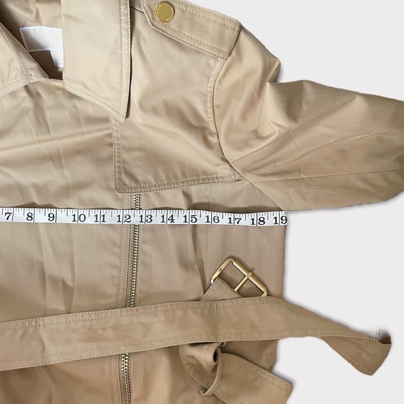 Michael Kors Belted Front Zip Trench Coat Jacket Small - Picture 12 of 12